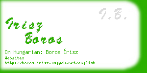 irisz boros business card